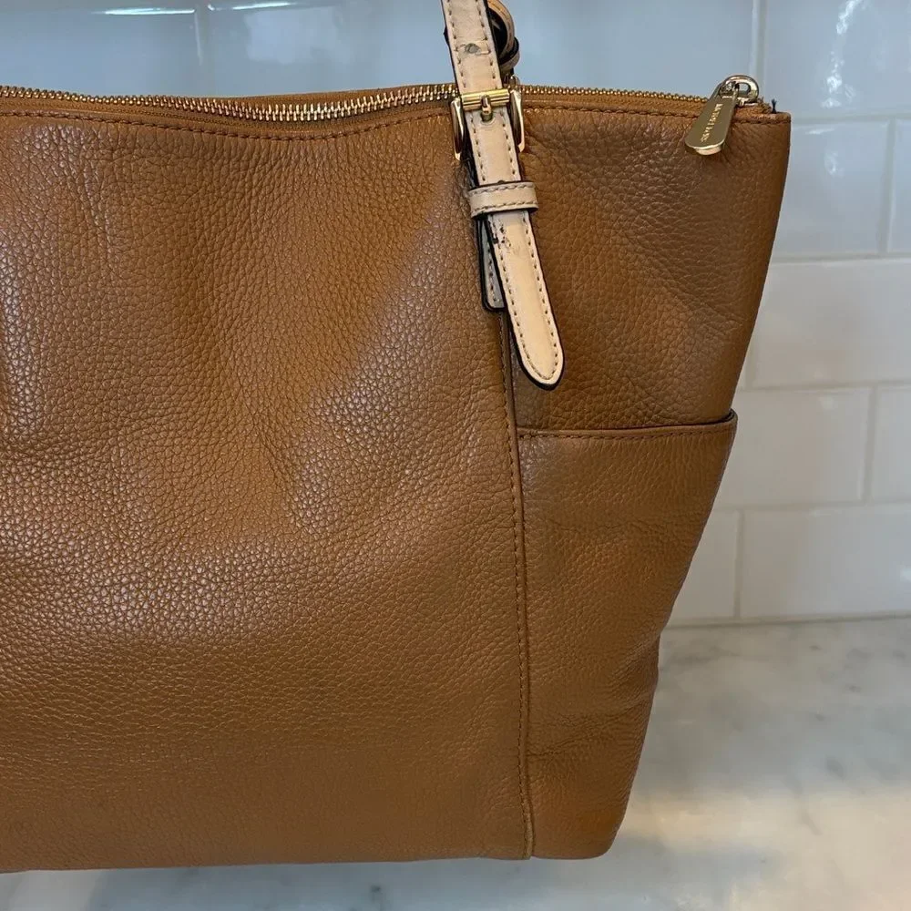 Michael Kors Bag Purse Handbag Leather Jet Set EW Pebbled Tote Bag Pocketbook